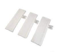 Lot de 3 chiffons en microfibre pour nettoyeur vapeur Easyfix Sc1 Sc2 Sc3 Sc4 Sc5 - 345 x 115 mm - Blanc - Compatible avec les balais vapeur Kärcher