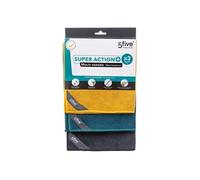 5five Chiffons microfibre - Lot de 3 30 x 40 cm - Coloris assortis