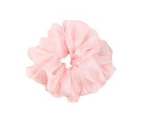 Lot de 3 chouchous en mousseline de soie pour femme - Élastiques - Scrunchies - Doux - En satin - Paillettes - Pour cheveux longs, fins et épais - Rose A