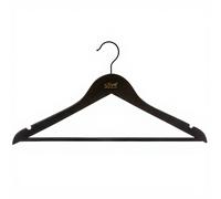 Lot de 3 Cintres en Bois avec Revêtement en Caoutchouc Antidérapant