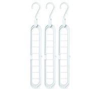 Lot de 3 cintres multifonctions pour armoire : organisateur porte-cintres, gain de place, armoire intérieure, accessoires intérieurs, cintres multiples, organiseur de maison blanc