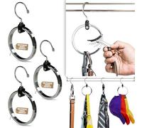 Lot de 3 cintres polyvalents pour organiser toutes vos ceintures, chapeaux de sport, cravates, écharpes, sacs à main, vêtements, équipements et plus encore. Le cintre Rolly est spécialement conçu pour