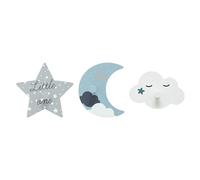 Lot de 3 cintres pour chambre d'enfant, Sky MDF