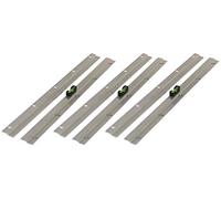 Lot de 3 cintres pour miroir et photo - Barre en Z - 450 mm - Niveau facile