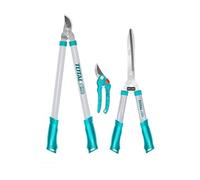 Lot de 3 cisailles de jardin, 1 cisaille pour élagage 200 mm, 1 cisaille pour haies 550 mm, 1 cisaille coupe ami 690 mm THT1578033