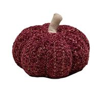 Lot de 3 citrouilles décoratives beiges en crochet pour ferme, Thanksgiving, mariage, centre de table, étagère, cheminée, cuisine Htw132 (C, taille unique)