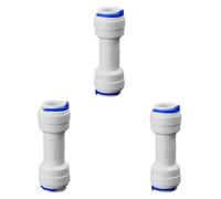Lot de 3 clapets anti-retour OD de 0,95 cm avec raccord rapide pour éviter le refoulement pour filtre à eau à osmose inverse RO, raccord en plastique, distributeur de boissons et systèmes de