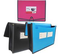 Lot de 3 classeurs extensibles en plastique de qualité supérieure, 8,3 cm, format lettre A4 pour l'organisation de la maison, de l'école et du bureau