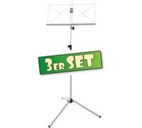 Lot de 3 Classic Cantabile 100 Pupitre de Musique, Blanc