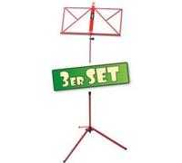 Lot de 3 Classic Cantabile 100 Pupitre de Musique, Rouge