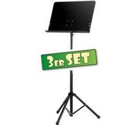 Lot de 3 Classic Cantabile Pupitre d'Orchestre Deluxe Fermé G