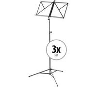 Lot de 3 Classic Cantabile Stand de Notes Light Noir Noir G