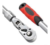 Lot de 3 clés à cliquet à 72 dents, clé à cliquet extensible avec tête flexible et mécanisme de libération rapide, poignée télescopique réversible pour réparation automobile, douille 6,35 mm, 1,27 cm