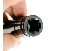 Lot de 3 clés à douille 1721 mm à tête hexagonale avec adaptateur de trou carré de 1/2" pour outils électriques et pneumatiques - Matériau HSS traité thermiquement