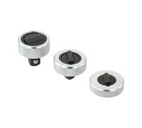 Lot de 3 clés à douille à cliquet avec molette réversible et poignée de paume 1/4", 3/8", 1/2", convient pour une utilisation dans des espaces restreints pour réparation automobile et maison