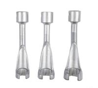 Lot de 3 clés à douille pour ligne d'injecteur 1/2 14 17 19 mm extrémité ouverte pour retrait de tuyau de carburant diesel, kit d'outils de réparation automobile (boîte rouge)