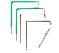 Lot de 3 clés de charnière de porte en acier T15 | Comprend des clés hexagonales, torx, tête sphérique, ajustement de 4 mm, solution complète de réparation de fenêtre