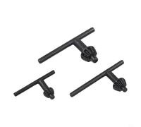 Lot de 3 clés de mandrin en acier à haute teneur en carbone pour changement d'embout sécurisé - Compatible avec perceuses de 10 mm et 13 mm - Kit d'outils de clé noire