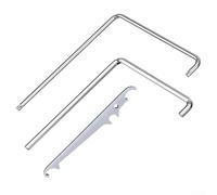 Lot de 3 clés de réglage chromées pour fenêtre avec embout hexagonal de 4 mm et clé multifonction pour roulements d'angle de fenêtre