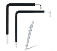 Lot de 3 clés de réglage de fenêtre avec finition chromée conçue pour un alignement précis des roulements d'angle de fenêtre et du matériel