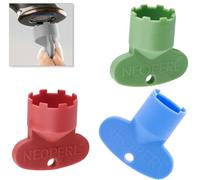 Lot de 3 clés de robinet minces pour installation de pièces de monnaie et perlateur, aérateur Neoperl caché standard junior taille mince Tom Thumb