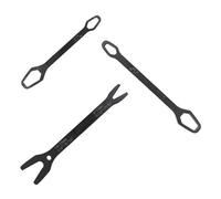Lot de 3 clés de serrage automatiques en acier au carbone, noir | Construction en acier au carbone avec double tête pour écrous de 14-22 mm/8-13 mm/14-25 mm