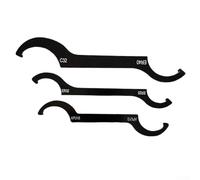 Lot de 3 clés réglables à crochet en C à double extrémité pour amortisseurs, machines de gravure et broches électriques | Compatible avec ER25, ER32, E