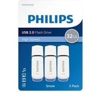Philips Snow Édition High Speed clé USB 2.0 3X 32 Go pour PC, Ordinateur Portable, Stockage de données informatiques, Vitesse de Lecture jusqu'à 23 Mo/s