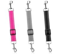 Lot de 3 clips de collier de sécurité réglables pour chien - Clip de connecteur de secours en nylon à double extrémité - Clips de sécurité réfléchissants pour harnais de chien