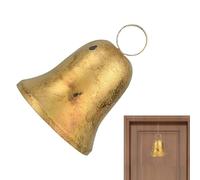 Lot de 3 cloches décoratives rétro faites à la main en fer sur corde de jute pour Noël, mariage et Nouvel An, décorations de fête dans le jardin ou sur une cheminée