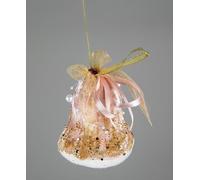 Lot de 3 clochettes de Père Noël Rose Clair 8 x 10 cm - Décorations à Suspendre pour Sapin de Noël sur Le thème des Contes de fées