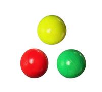 Lot de 3 Cochonnets Fluo Pétanque - Couleurs : Rouge, Jaune, Vert
