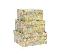 >Lot de 3 coffrets cadeaux moyens motifs Maps tailles assorties Kartos