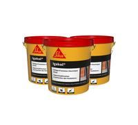 Lot de 3 collages d'isolant thermique et protection des fondations SIKA Igakol - Noir - 5kg
