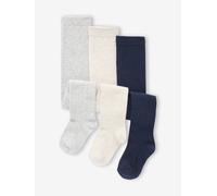 Lot de 3 collants bébé maille beige 19/22