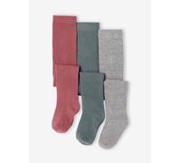 Lot de 3 collants bébé maille violine 23/26