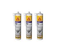Lot de 3 colles mastic SIKA Sikaflex-112 Crystal clear - Transparent - 290ml