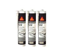 Lot de 3 Colles mastic SIKA Sikaflex 522 Caravan - Blanc - 300ml