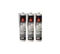 Lot de 3 Colles mastic SIKA Sikaflex 522 Caravan - Blanc - 300ml