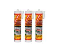 Lot de 3 colles pour assemblage de petits barbecues en pierre - SIKA SikaColle BBQ - Beige clair - 500g