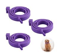 Lot de 3 Colliers Apaisants pour Chiens, Collier Anti Puces pour Chien Phéromones Apaisantes Étanche et Réglable 63cm Séparation de L'anxiété Calmant pour Chiens de Petite, Moyenne(Violet)