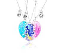 Lot de 3 colliers avec pendentif magnétique en forme de dauphin - Pour femme