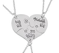Lot de 3 colliers d'amitié pour femme, collier tendance avec pendentif en forme de cœur brisé en argent, cadeau pour amies, sœurs, femmes