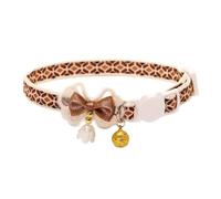 Lot de 3 colliers de chat nœud papillon mignons avec cloche, réglable, en polyester, pour chatons, petits chiens (couleurs 6,9 à 38,9 cm)