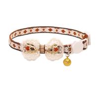 Lot de 3 colliers de chat nœud papillon mignons avec cloche, réglable, en polyester, pour chatons, petits chiens (couleurs : 8,9 à 28,9 cm)
