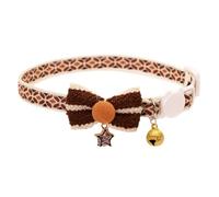 Lot de 3 colliers de chat nœud papillon mignons avec cloche, réglable, en polyester, pour chatons, petits chiens (couleurs 20,9 - 30,5 cm)