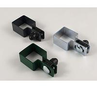 Lot de 3 colliers de serrage carrés - 40 x 40 mm - Graphite - Pour fil de 3 mm de diamètre