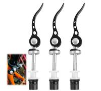 Lot de 3 Colliers de Serrage Rapide M6 × 60 mm - Collier de Selle en Alliage d’Aluminium Léger avec Levier de Serrage Rapide - Remplacement Boulon de Tige de Selle pour VTT, Vélo de Route, Vélo de Vil
