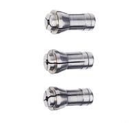 Lot de 3 colliers de serrage rotatifs pour machine de meulage Compatible Dremel 3 mm 6 mm Pièces de rechange Alliage Gris (3 mm)