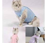 Lot de 3 combinaisons de convalescence pour chat femelle, stérilisation des plaies abdominales, combinaison pour chat après une chirurgie, alternative respirante et anti-léchage (taille S)